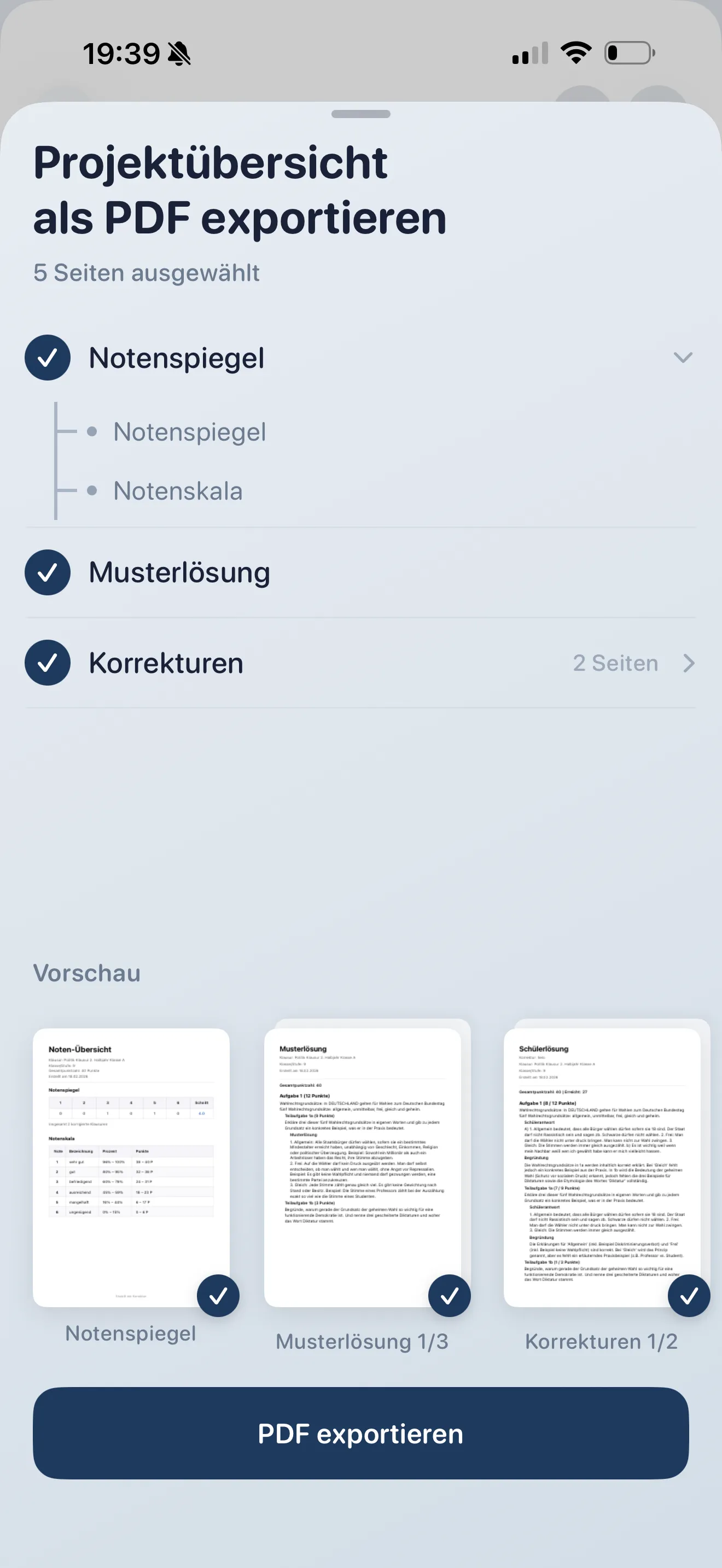 PDF Export